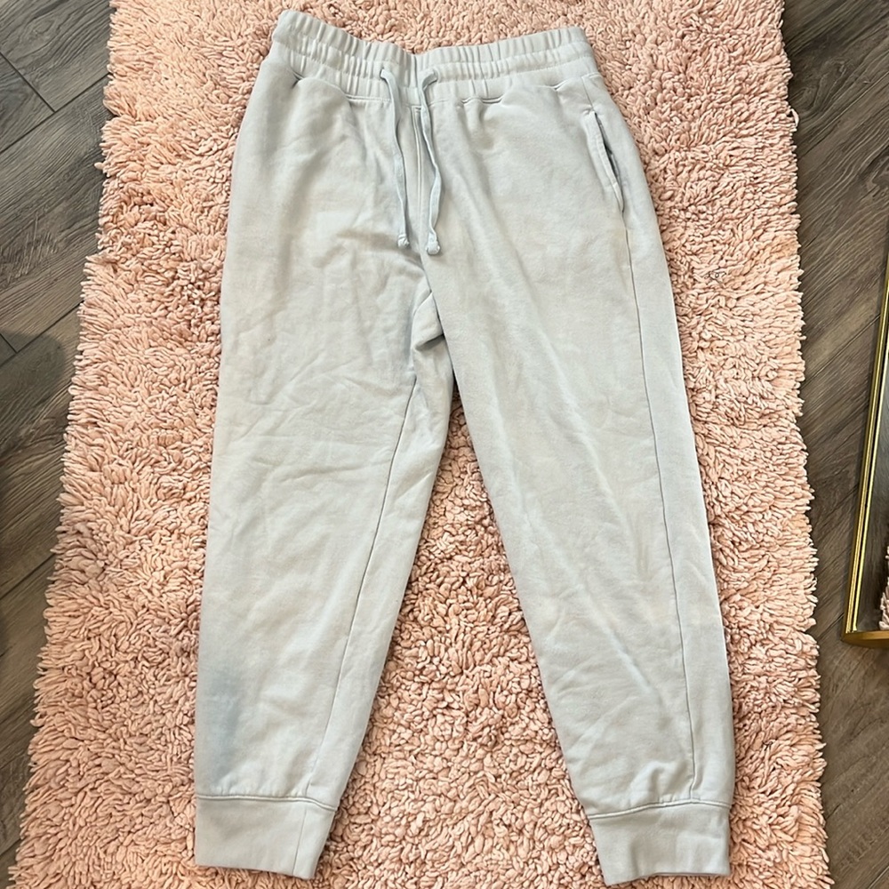 Light blue, cozy, fitted joggers